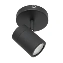 Mexlite Badkamerarmatuur UPROUND 1-vlams, cilindrisch, Dim-To-Warm, instelbaar GU10 IP44, zwart mat dimbaar