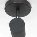 Mexlite Badkamerarmatuur UPROUND 1-vlams, cilindrisch, Dim-To-Warm, instelbaar GU10 IP44, zwart mat dimbaar