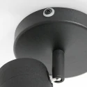 Mexlite Badkamerarmatuur UPROUND 1-vlams, cilindrisch, Dim-To-Warm, instelbaar GU10 IP44, zwart mat dimbaar