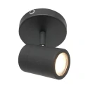 Mexlite Badkamerarmatuur UPROUND 1-vlams, cilindrisch, Dim-To-Warm, instelbaar GU10 IP44, zwart mat dimbaar