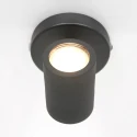 Mexlite Badkamerarmatuur UPROUND 1-vlams, cilindrisch, Dim-To-Warm, instelbaar GU10 IP44, zwart mat dimbaar