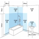 Mexlite Badkamerarmatuur UPROUND 1-vlams, cilindrisch, Dim-To-Warm, instelbaar GU10 IP44, zwart mat dimbaar