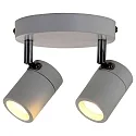 Mexlite Badkamerarmatuur UPROUND 2-vlams, cilindrisch, Dim-To-Warm, instelbaar GU10 IP44, wit mat dimbaar