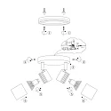 Mexlite Badkamerarmatuur UPROUND 2-vlams, cilindrisch, Dim-To-Warm, instelbaar GU10 IP44, wit mat dimbaar
