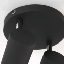 Mexlite Badkamerarmatuur UPROUND 2-vlams, cilindrisch, instelbaar GU10 IP44, zwart mat dimbaar
