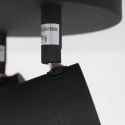 Mexlite Badkamerarmatuur UPROUND 2-vlams, cilindrisch, instelbaar GU10 IP44, zwart mat dimbaar