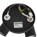 Mexlite Badkamerarmatuur UPROUND 2-vlams, cilindrisch, instelbaar GU10 IP44, zwart mat dimbaar
