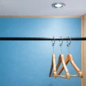 Steinhauer Inbouwarmatuur PÉLITE SPOT rond, stijf, met open kabel GU10 IP44, staal geborsteld dimbaar