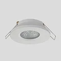 Steinhauer recessed luminaire PÉLITE SPOT round, rigid, with open cable GU10 IP44, white matt dimmable