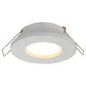 Steinhauer recessed luminaire PÉLITE SPOT round, rigid, with open cable GU10 IP44, white matt dimmable