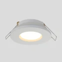 Steinhauer Inbouwarmatuur PÉLITE SPOT rond, stijf, met open kabel GU10 IP44, wit mat dimbaar