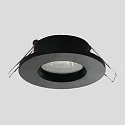 Steinhauer recessed luminaire PÉLITE SPOT round, rigid, with open cable GU10 IP44, black matt dimmable