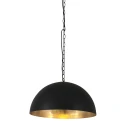 Steinhauer Pendelarmatuur SEMICIRKEL 1-vlams, groot, halfrond E27 IP20, zwart mat dimbaar
