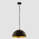 Steinhauer Pendelarmatuur SEMICIRKEL 1-vlams, groot, halfrond E27 IP20, zwart mat dimbaar