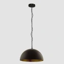 Steinhauer Pendelarmatuur SEMICIRKEL 1-vlams, groot, halfrond E27 IP20, zwart mat dimbaar