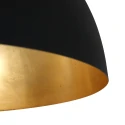 Steinhauer Pendelarmatuur SEMICIRKEL 1-vlams, groot, halfrond E27 IP20, zwart mat dimbaar