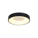 Steinhauer Plafondarmatuur RINGLEDE - Ø 38CM rond, medium, direct / indirect IP20, zwart mat dimbaar