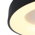 Steinhauer Plafondarmatuur RINGLEDE - Ø 38CM rond, medium, direct / indirect IP20, zwart mat dimbaar