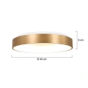 Steinhauer ceiling luminaire RINGLEDE - Ø 48CM large, round, direct / indirect IP20, gold dimmable