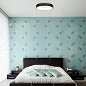 Steinhauer ceiling luminaire RINGLEDE - Ø 48CM large, round, direct / indirect IP20, black matt dimmable