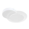 Steinhauer Wand- en plafondarmatuur LIDO rond, instelbaar, indirect, gebrüllt IP20, wit mat dimbaar