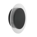 wall and ceiling luminaire LIDO round, adjustable, indirect, perforated IP20, black matt dimmable