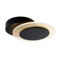 wall and ceiling luminaire LIDO round, adjustable, indirect, perforated IP20, black matt dimmable