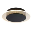 wall and ceiling luminaire LIDO round, adjustable, indirect, perforated IP20, black matt dimmable