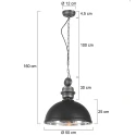 Mexlite Mexlite Pendant luminaire GAEVE, 1 flame, black