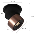 Mexlite ceiling luminaire FEZ 1 flame IP20, bronze dimmable