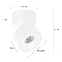 Mexlite ceiling luminaire FEZ 1 flame IP20, white dimmable