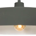 Steinhauer pendant luminaire KRISIP down, 1 flame, flat E27 IP20, grey, mat dimmable