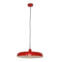 pendant luminaire KRISIP down, 1 flame, flat E27 IP20, red dimmable
