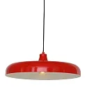 pendant luminaire KRISIP down, 1 flame, flat E27 IP20, red dimmable