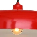 pendant luminaire KRISIP down, 1 flame, flat E27 IP20, red dimmable