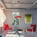 pendant luminaire KRISIP down, 1 flame, flat E27 IP20, red dimmable