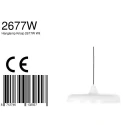 Steinhauer Pendelarmatuur KRISIP down, 1-vlams, plat E27 IP20, wit mat dimbaar