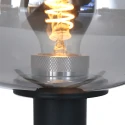 Steinhauer Tafelarmatuur REFLEXION - Ø 22CM 1-vlams, plat, met schakelaar, met stekker E27 IP20, zwart mat 