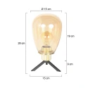 Steinhauer table lamp REFLEXION 1 flame E27 IP20, brass dimmable
