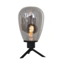 Steinhauer table lamp REFLEXION - Ø 15CM 1 flame, high, with switch, with plug E27 IP20, black matt 