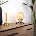Steinhauer table lamp REFLEXION 1 flame E27 IP20, brass dimmable