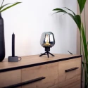Steinhauer table lamp REFLEXION - Ø 14CM 1 flame, with switch, with plug E27 IP20, black matt 
