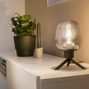 Steinhauer table lamp REFLEXION - Ø 14CM 1 flame, with switch, with plug E27 IP20, black matt 