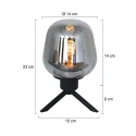 Steinhauer table lamp REFLEXION - Ø 14CM 1 flame, with switch, with plug E27 IP20, black matt 