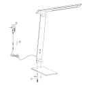 Steinhauer Tafelarmatuur SERENADE roteerbaar, CCT Switch, kantelbaar, met aanraakdimmer IP20, staal geborsteld dimbaar