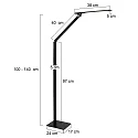 Steinhauer floor lamp SERENADE CCT Switch, adjustable, with touch dimmer IP20, black matt dimmable