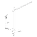 Mexlite desk lamp STEKK tiltable, with touch dimmer IP20, black matt dimmable
