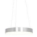 Pendelarmatuur RINGLEDE - Ø 48CM groot, rond, direct / indirect IP20, zilver geborsteld dimbaar