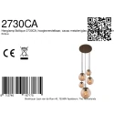 Steinhauer Pendelarmatuur BOLLIQUE 5-vlams E27 IP20, cacao dimbaar