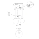 Steinhauer Pendelarmatuur BOLLIQUE 5-vlams E27 IP20, cacao dimbaar